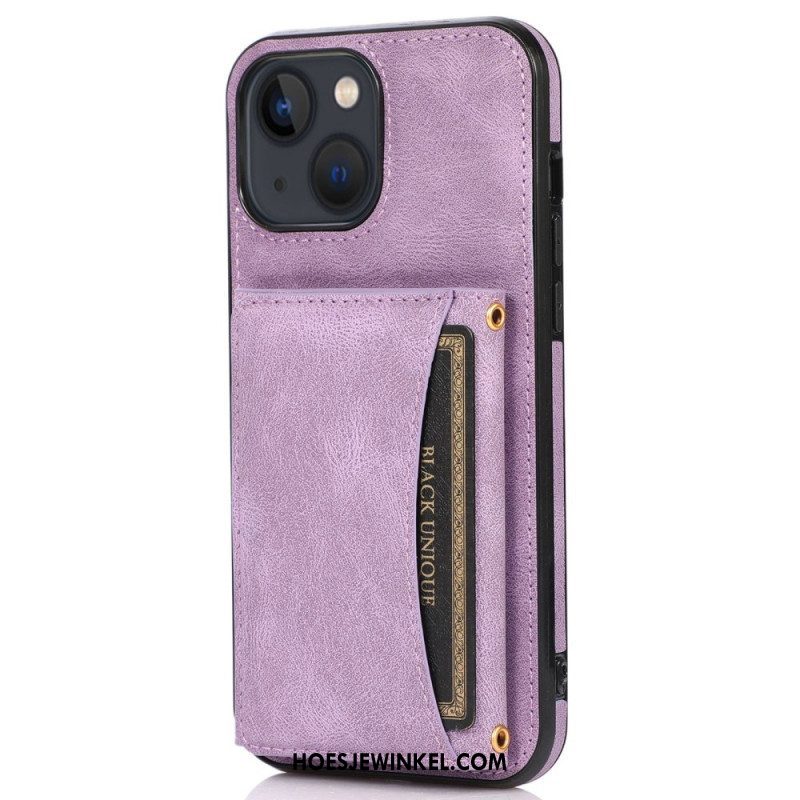 Hoesje voor iPhone 14 Portemonnee Leren Wallet-ondersteuning