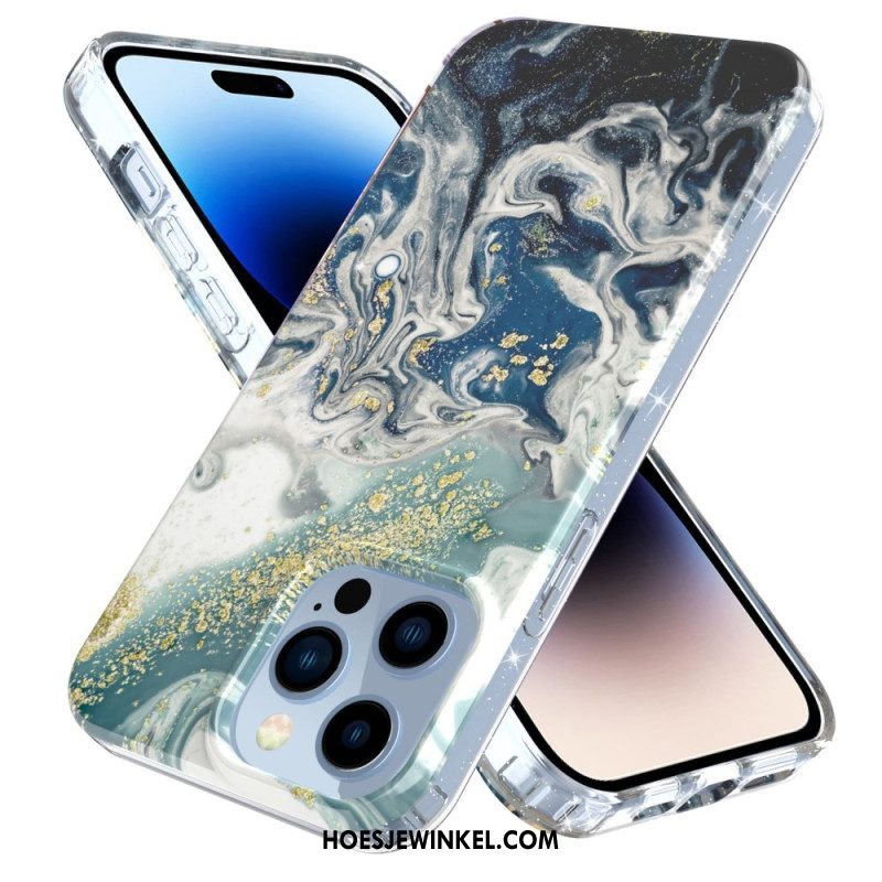 Hoesje voor iPhone 14 Pro Enkel Marmer