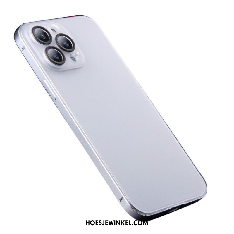 Hoesje voor iPhone 14 Pro Frosted Metalen Effect