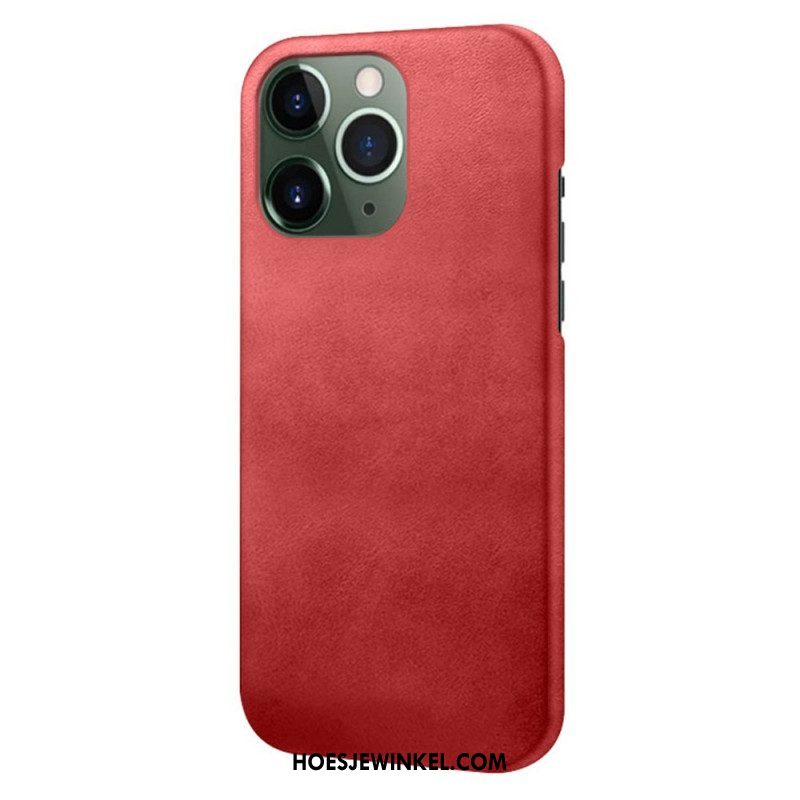 Hoesje voor iPhone 14 Pro Leer-effect