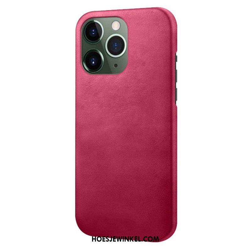 Hoesje voor iPhone 14 Pro Leer-effect