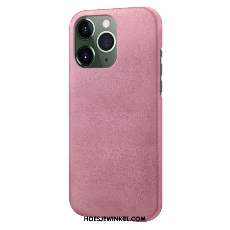 Hoesje voor iPhone 14 Pro Leer-effect