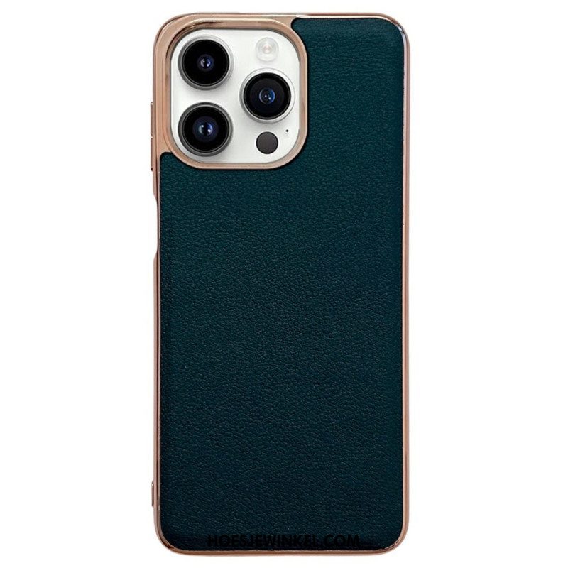 Hoesje voor iPhone 14 Pro Max Echt Leer