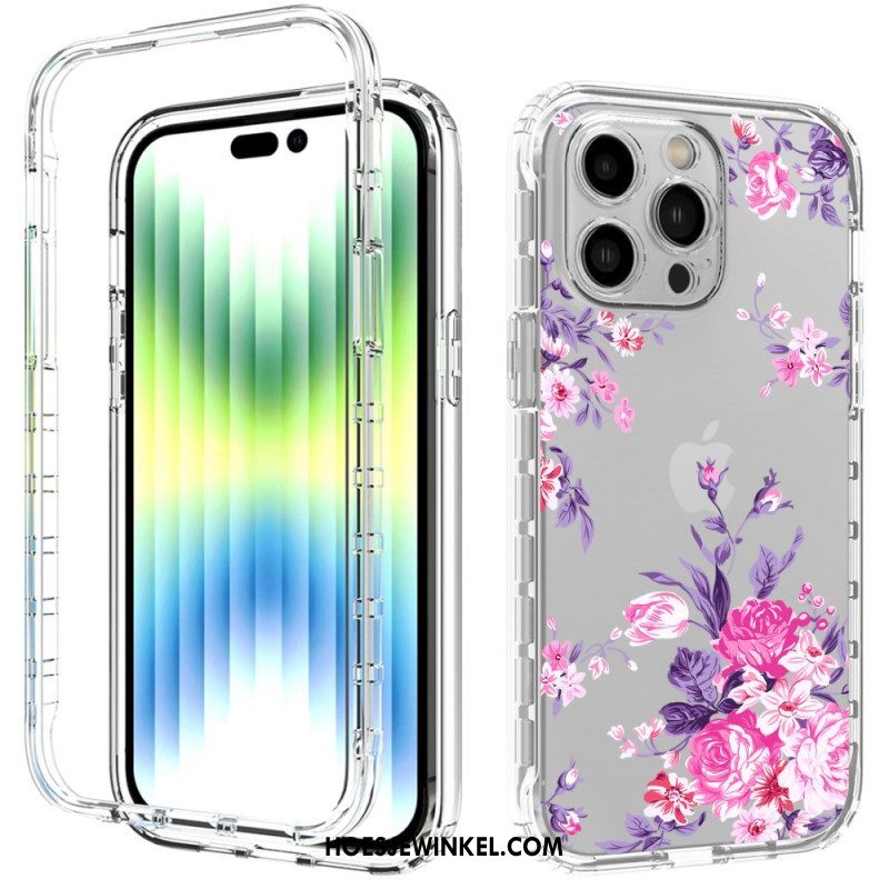 Hoesje voor iPhone 14 Pro Max Verbeterde Bloemen
