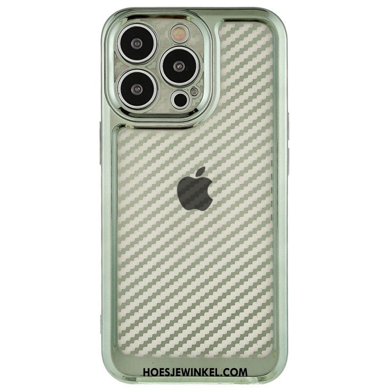 Hoesje voor iPhone 14 Pro Stijlvolle Koolstofvezel