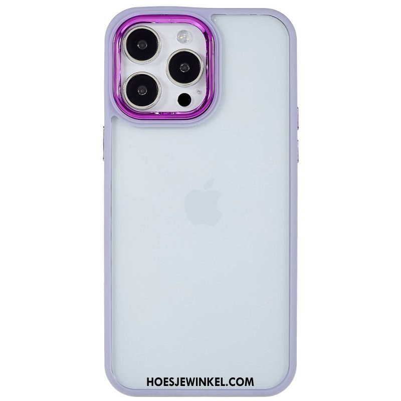 Hoesje voor iPhone 14 Pro Transparant Gekleurde Randen