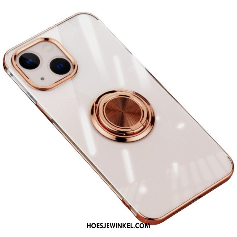 Hoesje voor iPhone 14 Transparante Roterende Ring