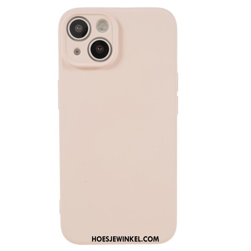 Hoesje voor iPhone 15 Plus Pastelkleurige Siliconen En Microvezels