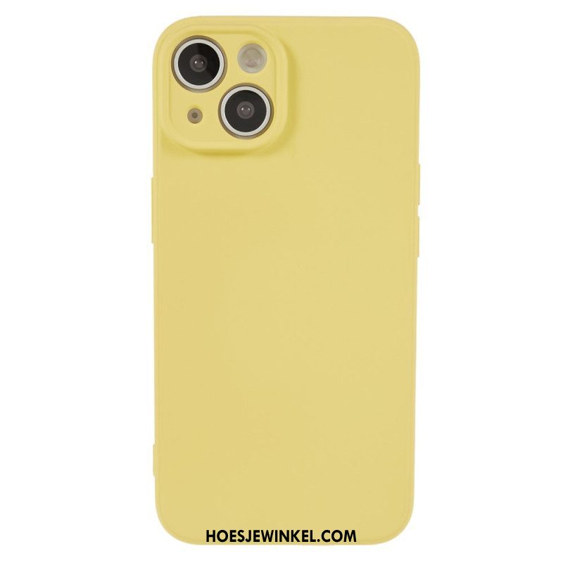 Hoesje voor iPhone 15 Plus Pastelkleurige Siliconen En Microvezels
