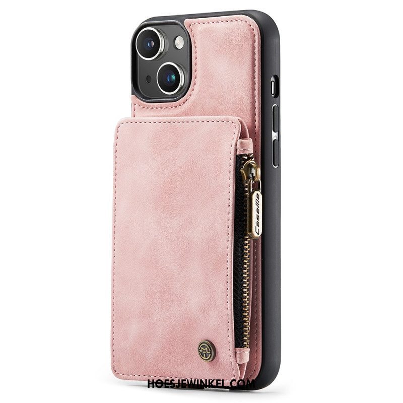 Hoesje voor iPhone 15 Plus Portemonnee Leren Caseme Portemonnee-stijl