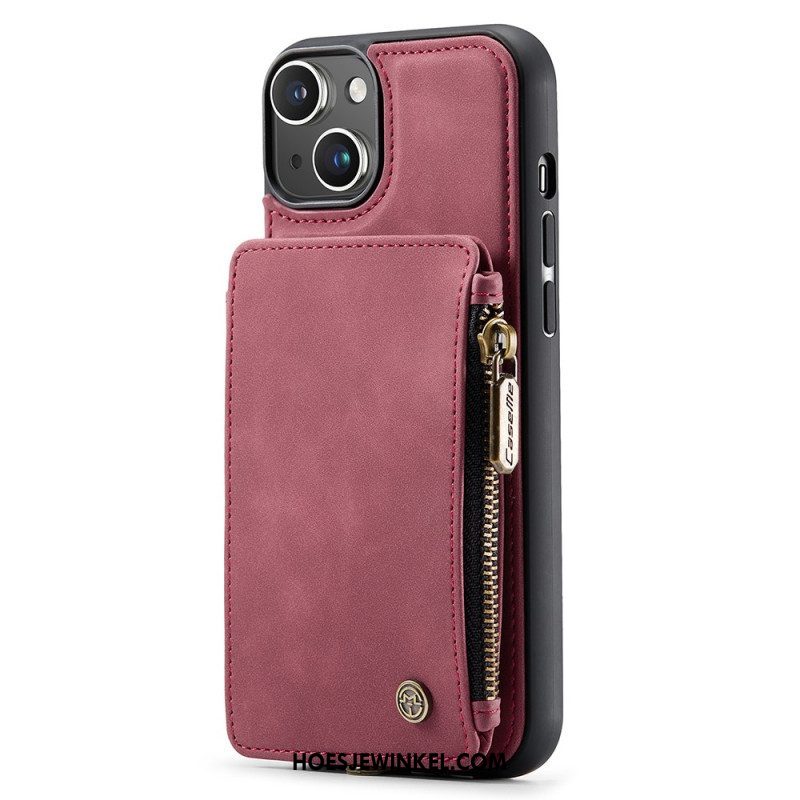 Hoesje voor iPhone 15 Plus Portemonnee Leren Caseme Portemonnee-stijl