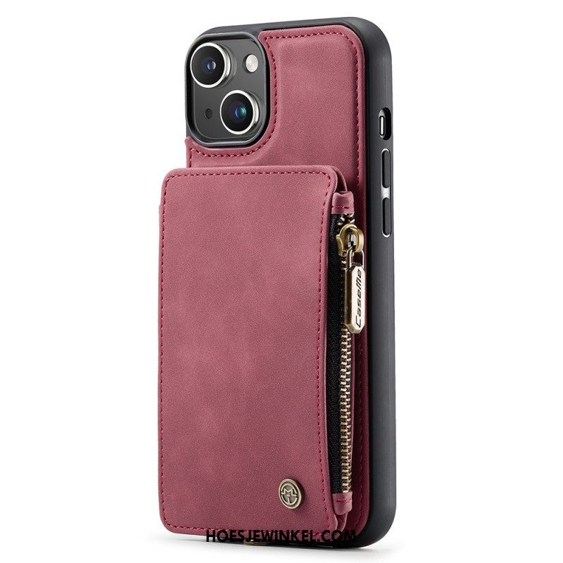 Hoesje voor iPhone 15 Plus Portemonnee Leren Caseme Portemonnee-stijl