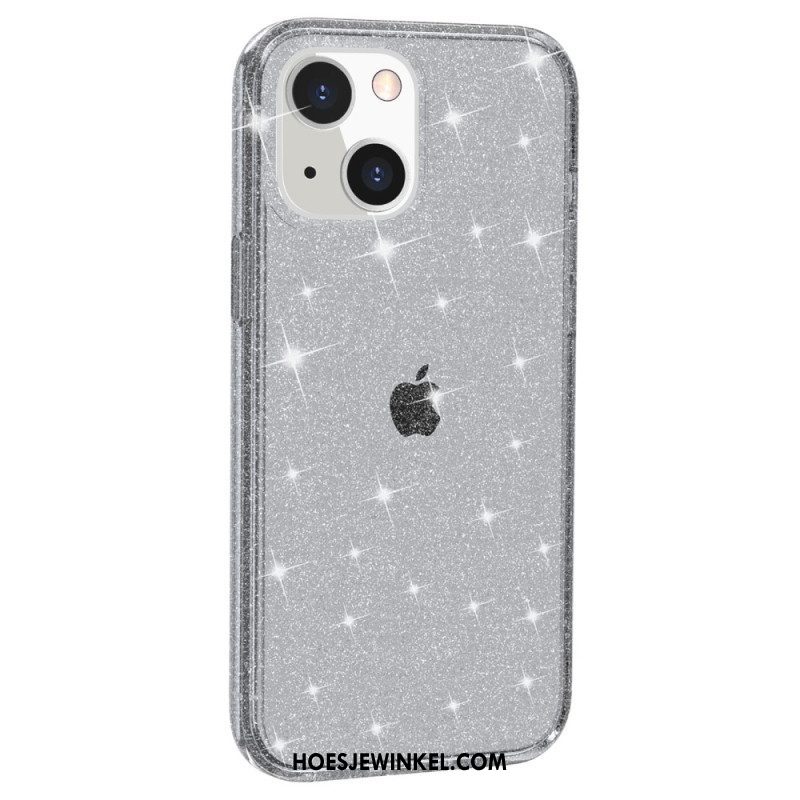 Hoesje voor iPhone 15 Plus Transparante Glitters