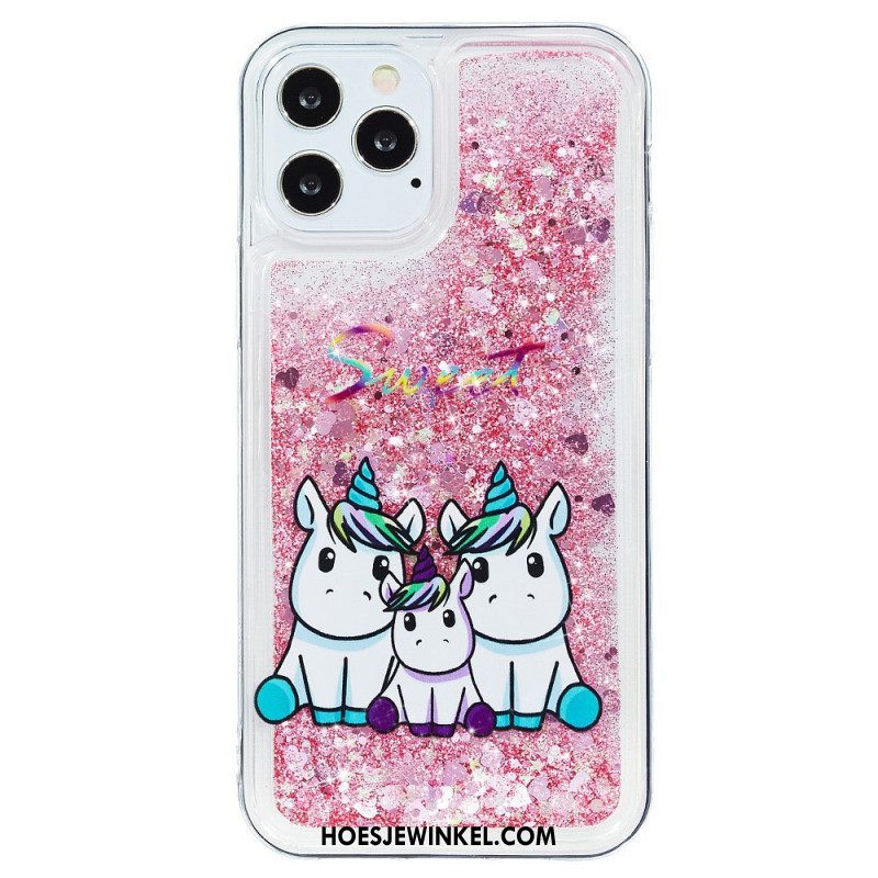 Hoesje voor iPhone 15 Pro Eenhoornglitter