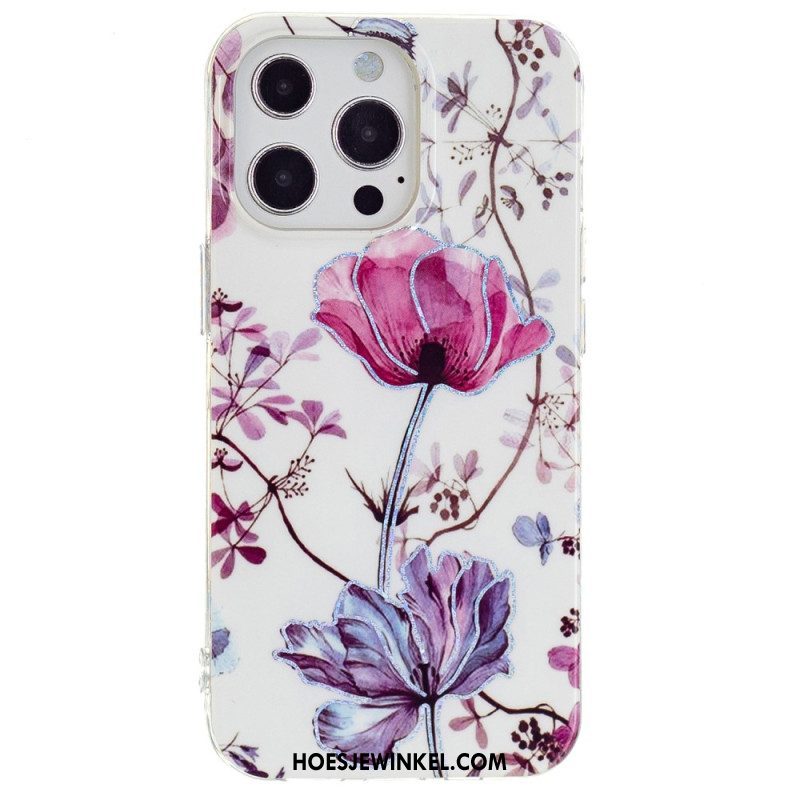 Hoesje voor iPhone 15 Pro Max Bloemenmarmer