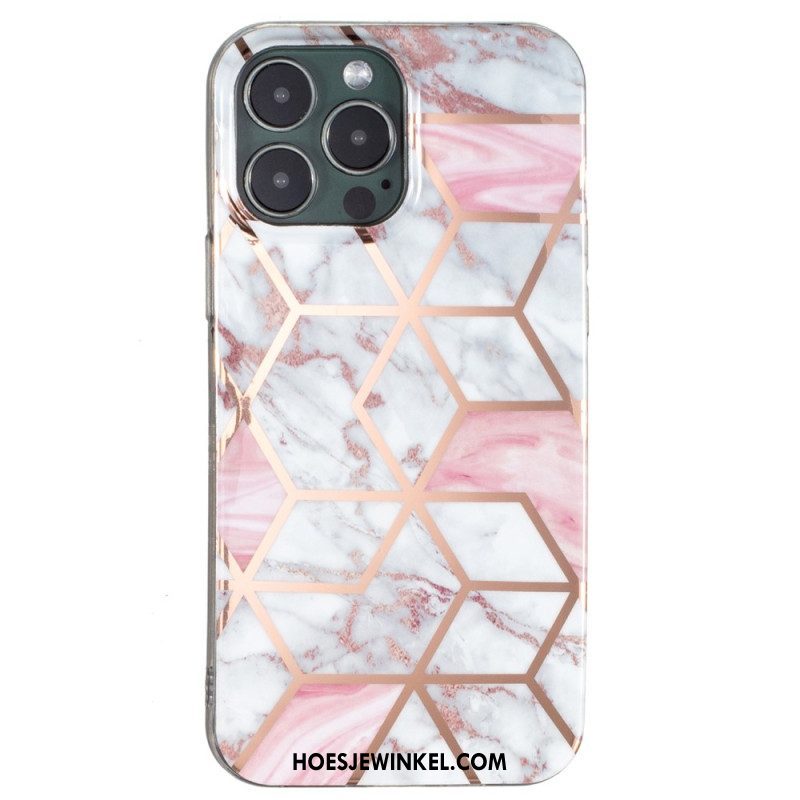 Hoesje voor iPhone 15 Pro Max Geometrisch Marmer