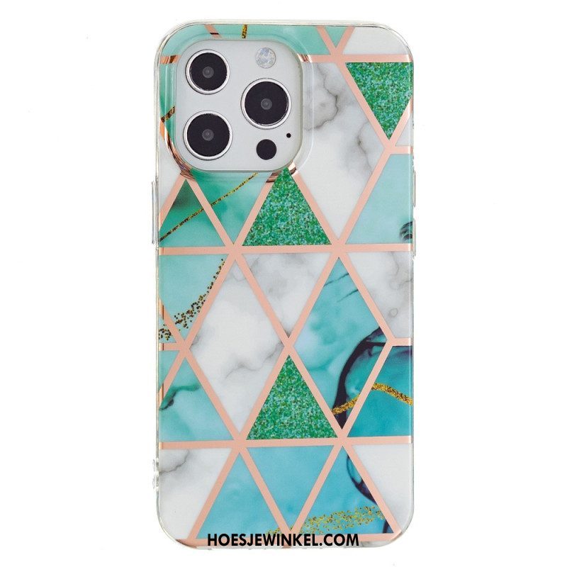 Hoesje voor iPhone 15 Pro Max Geometrisch Marmer