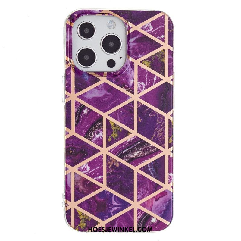 Hoesje voor iPhone 15 Pro Max Geometrisch Marmer