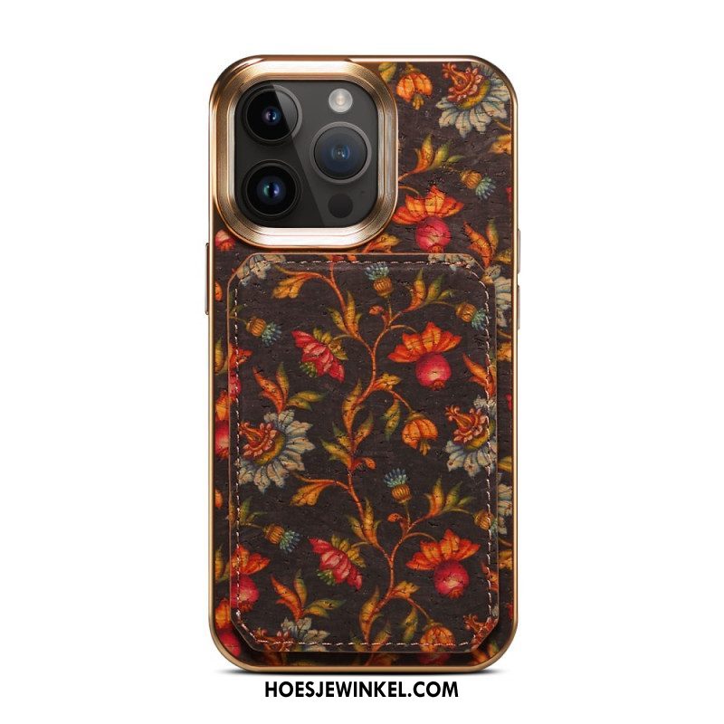 Hoesje voor iPhone 15 Pro Max Vintage Houder Kaarthouder