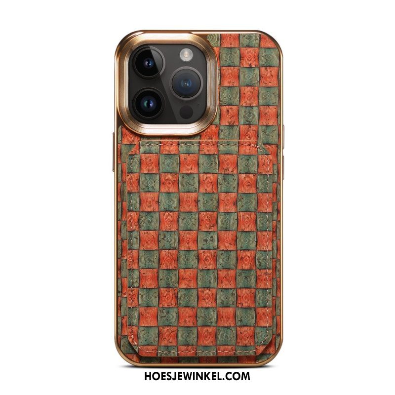 Hoesje voor iPhone 15 Pro Max Vintage Houder Kaarthouder