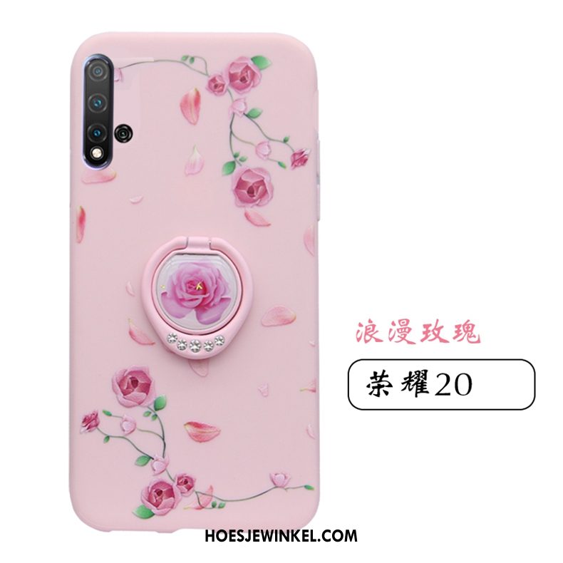 Honor 20 Hoesje Hoes All Inclusive Zacht, Honor 20 Hoesje Roze Anti-fall