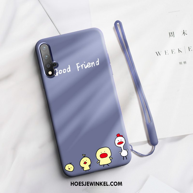 Honor 20 Hoesje Kip Blauw Anti-fall, Honor 20 Hoesje Hoes Siliconen