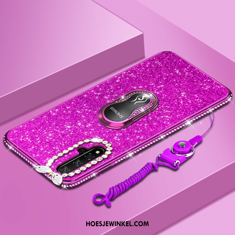 Honor 20 Hoesje Purper Doek Bescherming, Honor 20 Hoesje All Inclusive Anti-fall