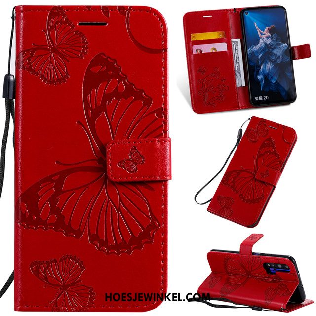 Honor 20 Pro Hoesje Bescherming Leren Etui Siliconen, Honor 20 Pro Hoesje All Inclusive Roze