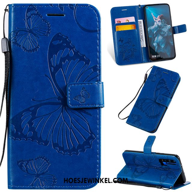 Honor 20 Pro Hoesje Bescherming Leren Etui Siliconen, Honor 20 Pro Hoesje All Inclusive Roze