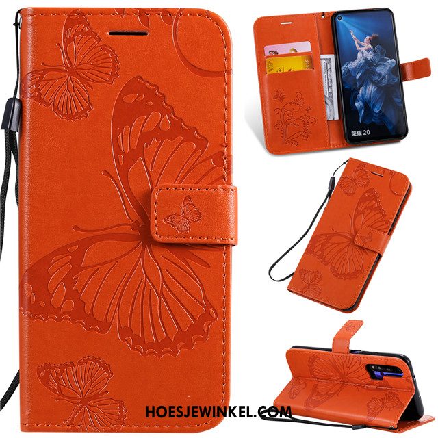 Honor 20 Pro Hoesje Bescherming Leren Etui Siliconen, Honor 20 Pro Hoesje All Inclusive Roze