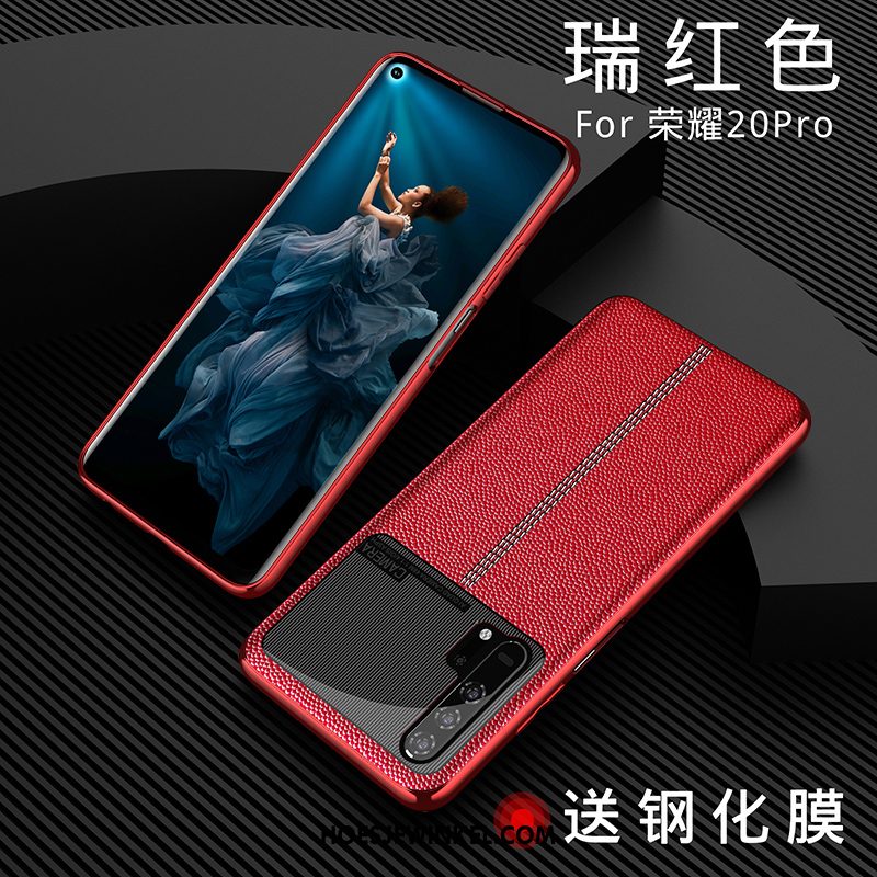 Honor 20 Pro Hoesje High End Kwaliteit Leer, Honor 20 Pro Hoesje Leren Etui Nieuw