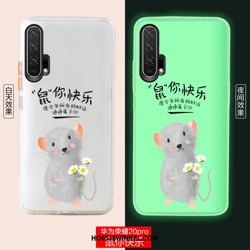 Honor 20 Pro Hoesje Mode Lichtende Hoes, Honor 20 Pro Hoesje Trend Wit