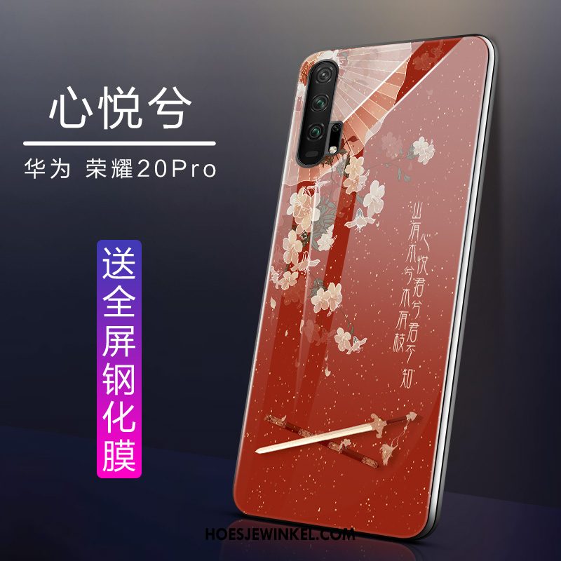 Honor 20 Pro Hoesje Net Red Hoes Anti-fall, Honor 20 Pro Hoesje Groen Mini