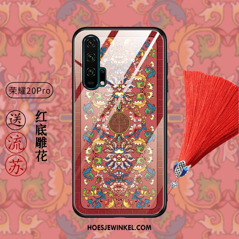 Honor 20 Pro Hoesje Roze Bescherming Trend, Honor 20 Pro Hoesje Klassiek Anti-fall