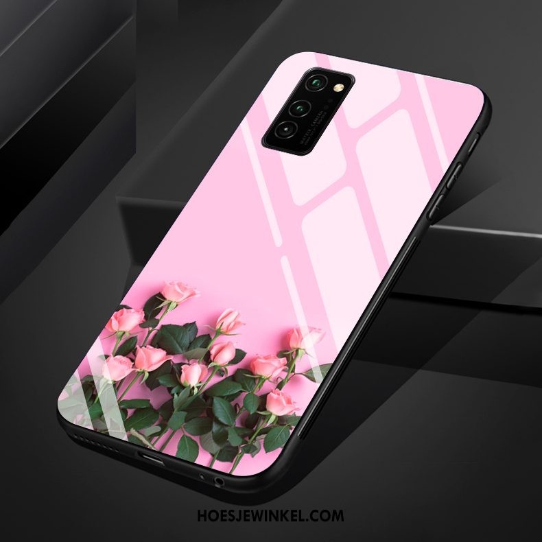 Honor 30 Pro Hoesje Glas Persoonlijk Roze, Honor 30 Pro Hoesje Zacht Siliconen