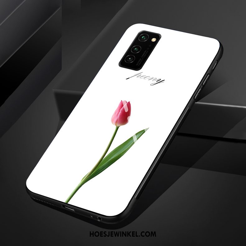 Honor 30 Pro Hoesje Glas Persoonlijk Roze, Honor 30 Pro Hoesje Zacht Siliconen