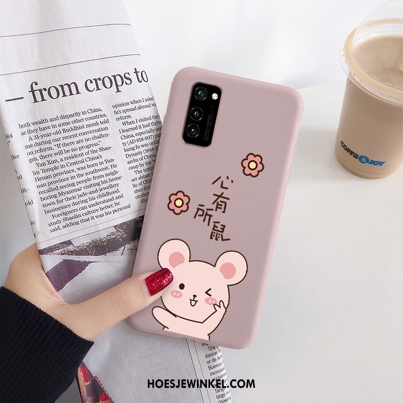 Honor 30 Pro Hoesje Hoes Rat Spotprent, Honor 30 Pro Hoesje Hart Bescherming