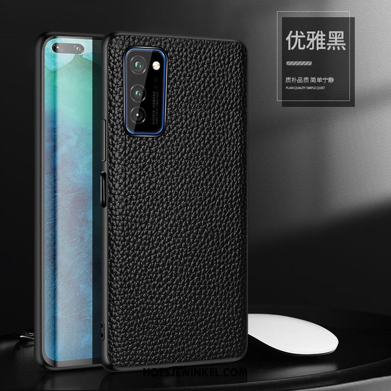 Honor 30 Pro Hoesje Leer Bescherming Leren Etui, Honor 30 Pro Hoesje Trendy Merk Bedrijf