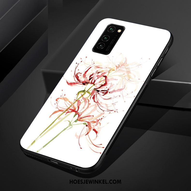 Honor 30 Pro Hoesje Zwart Chinese Stijl Mobiele Telefoon, Honor 30 Pro Hoesje Bloemen Vintage