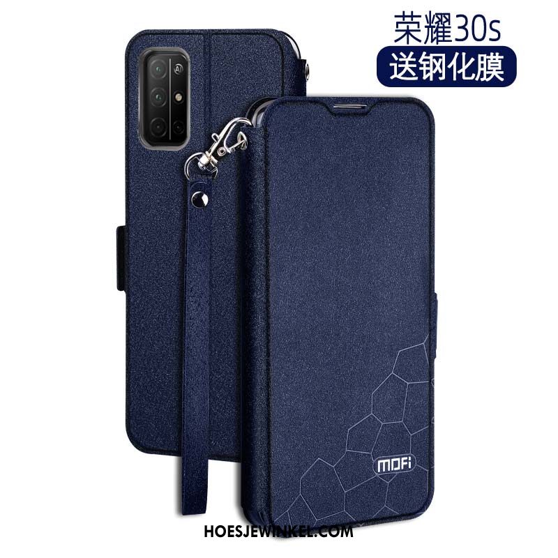 Honor 30s Hoesje Anti-fall Leren Etui Trendy Merk, Honor 30s Hoesje Schrobben Bescherming