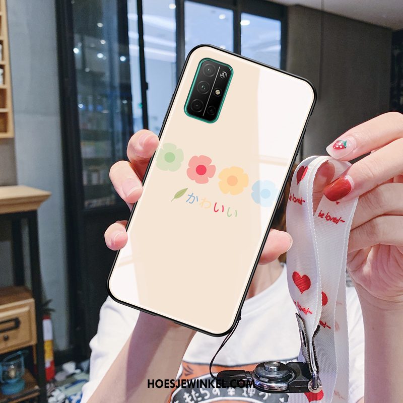 Honor 30s Hoesje Bescherming Siliconen Wind, Honor 30s Hoesje Roze Bloemen