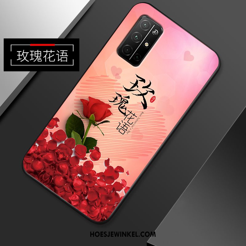 Honor 30s Hoesje Mobiele Telefoon Roze Siliconen, Honor 30s Hoesje Persoonlijk Bescherming