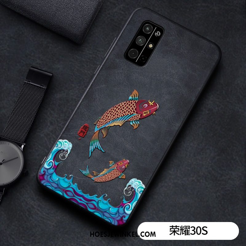 Honor 30s Hoesje Net Red Zacht Draak, Honor 30s Hoesje Eenvoudige Chinese Stijl