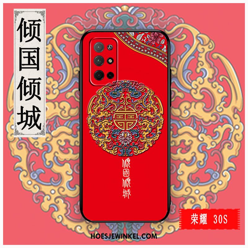 Honor 30s Hoesje Roze Mobiele Telefoon Trend, Honor 30s Hoesje Siliconen Bescherming