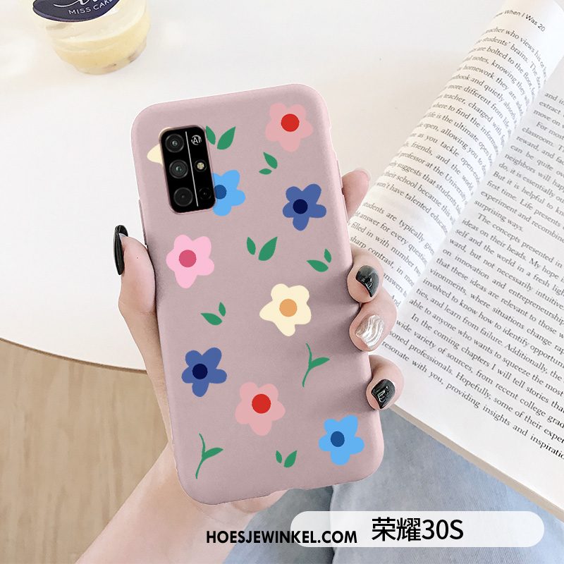 Honor 30s Hoesje Vers Anti-fall Bloemblaadjes, Honor 30s Hoesje Nieuw Siliconen