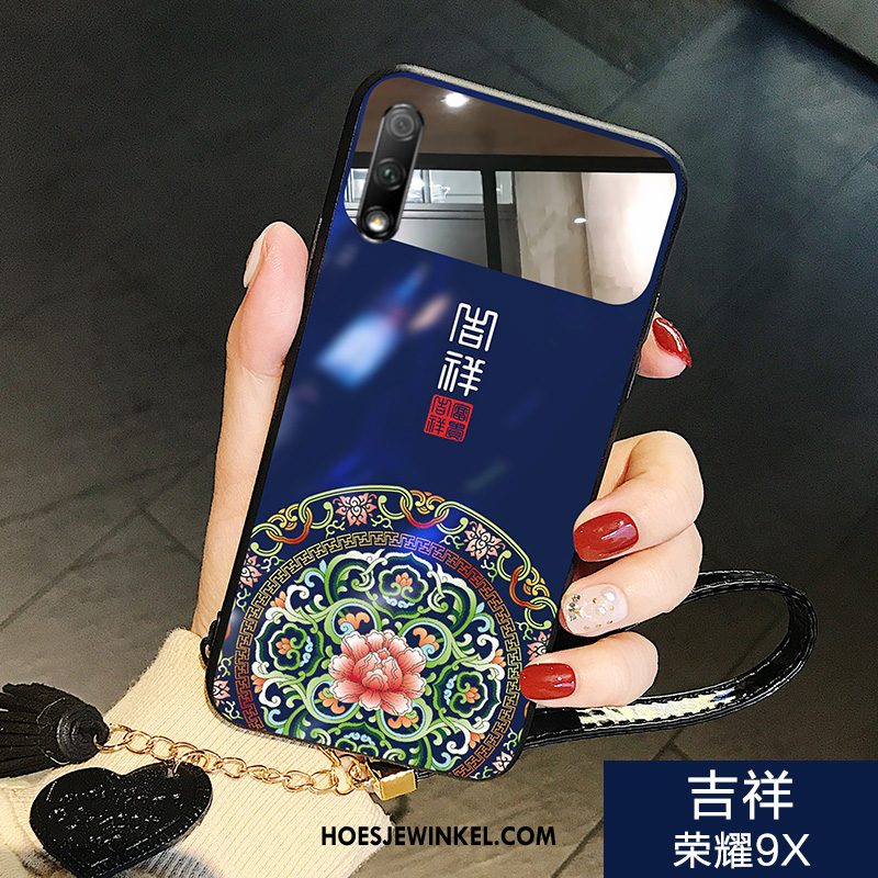 Honor 9x Hoesje Glas Mobiele Telefoon Hoes, Honor 9x Hoesje Bescherming Blauw