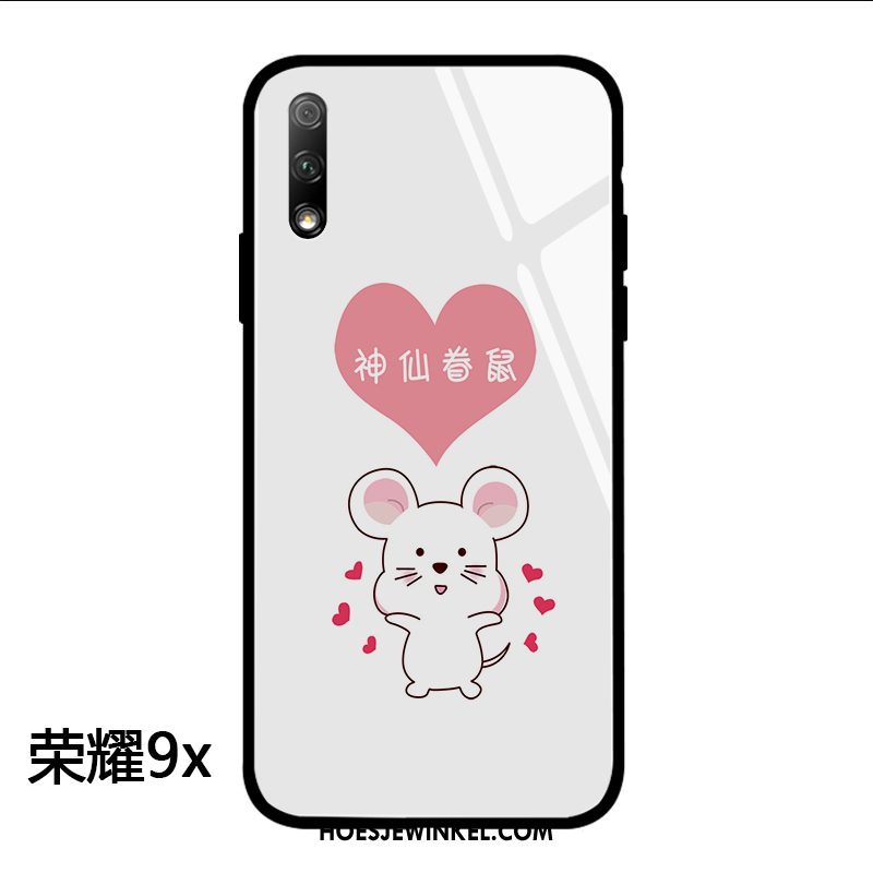 Honor 9x Hoesje Lovers Rat Glas, Honor 9x Hoesje Mooie Trendy Merk