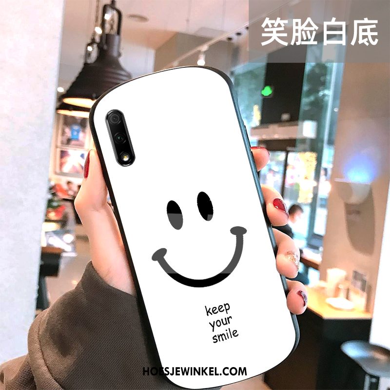 Honor 9x Hoesje Net Red Bescherming Smiley, Honor 9x Hoesje Hard Glas