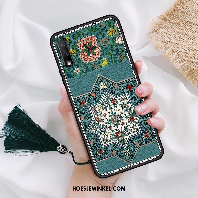 Honor 9x Hoesje Siliconen Vintage Anti-fall, Honor 9x Hoesje All Inclusive Hanger