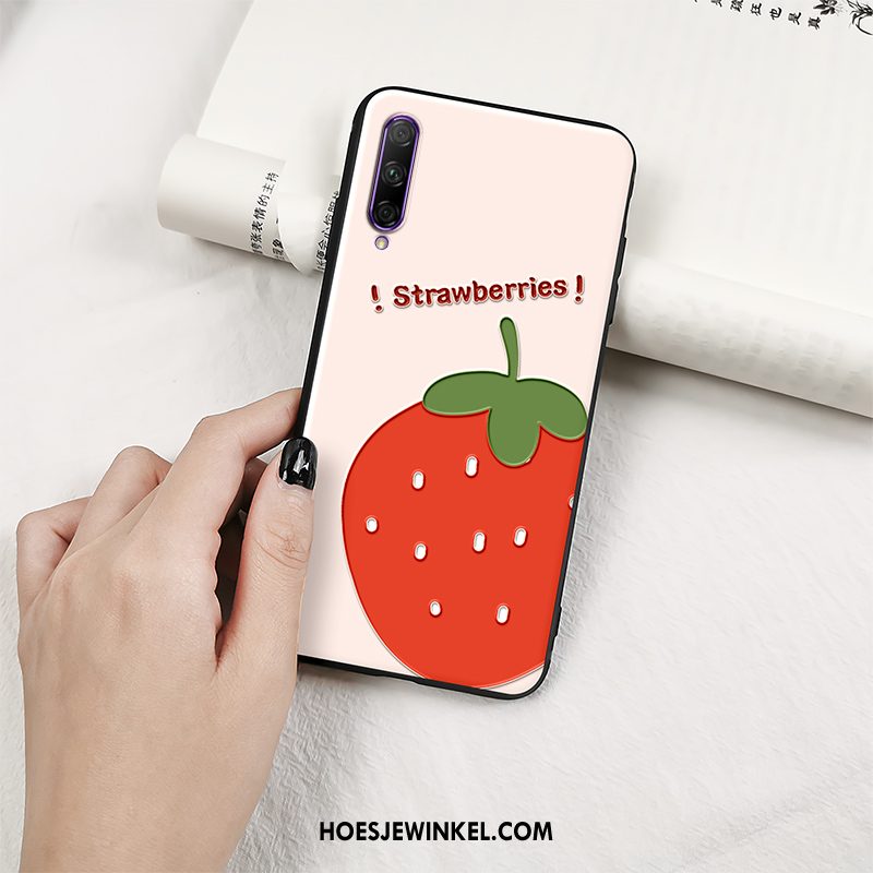 Honor 9x Pro Hoesje Hoes Anti-fall Net Red, Honor 9x Pro Hoesje Fruit Bescherming